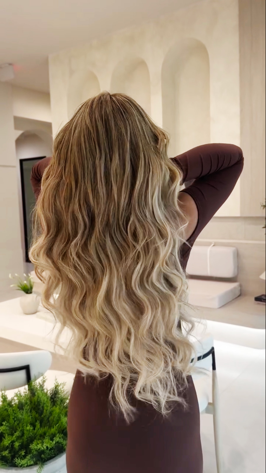 Curly highlights result